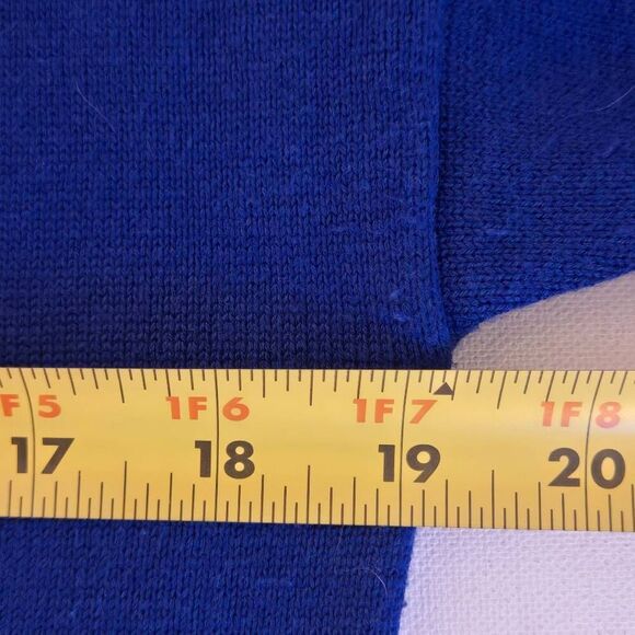 Chico's Womens Knit Quarter Sleeve Crew Neck Pullover Sweater Blue Size 1/Medium - Picture 6 of 8